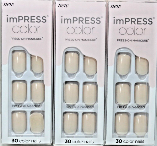 3X Impress Color Press-on nails 001 Point Pink 30ct Nail sealed