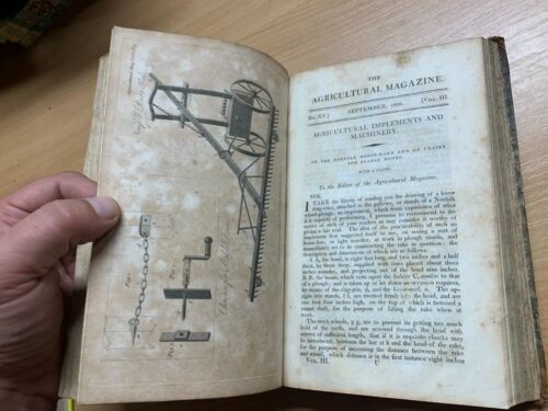 RARE 1809 "THE AGRICULTURAL MAGAZINE" JANUARY TO JUNE 1809 ANTIQUE BOOK (T4) - Picture 14 of 17