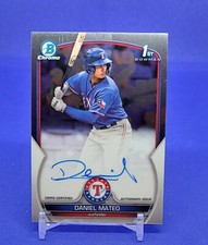 Daniel Mateo 1st Bowman Auto 2023 Bowman Chrome Texas Rangers #CPA-DMO
