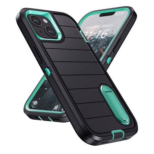 Funda híbrida a prueba de golpes con soporte para Apple iPhone 13/13 Pro Max - Imagen 41 de 57