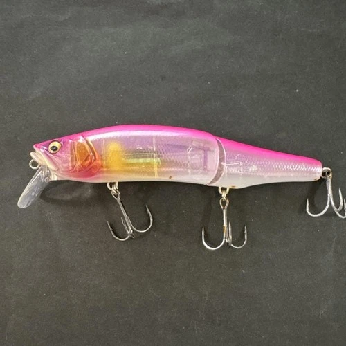 Megabass GORHAM 147F GP Aurora Pink Back Fishing Lure, No Tail, Used