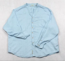 Carribean Linen Shirt Corydals Sea Blue Big Tall 2XB 2XLT 3XLT NWT $90