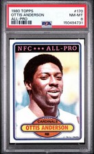 1980 TOPPS - OTTIS ANDERSON ALL-PRO #170 PSA 8 NM-MT - ARIZONA CARDINALS