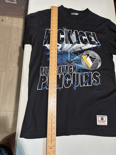 Vintage 90s Pittsburgh Penguins NHL Kick Ice Hockey Graphic T Shirt Men's L B23 - Bild 8 von 9
