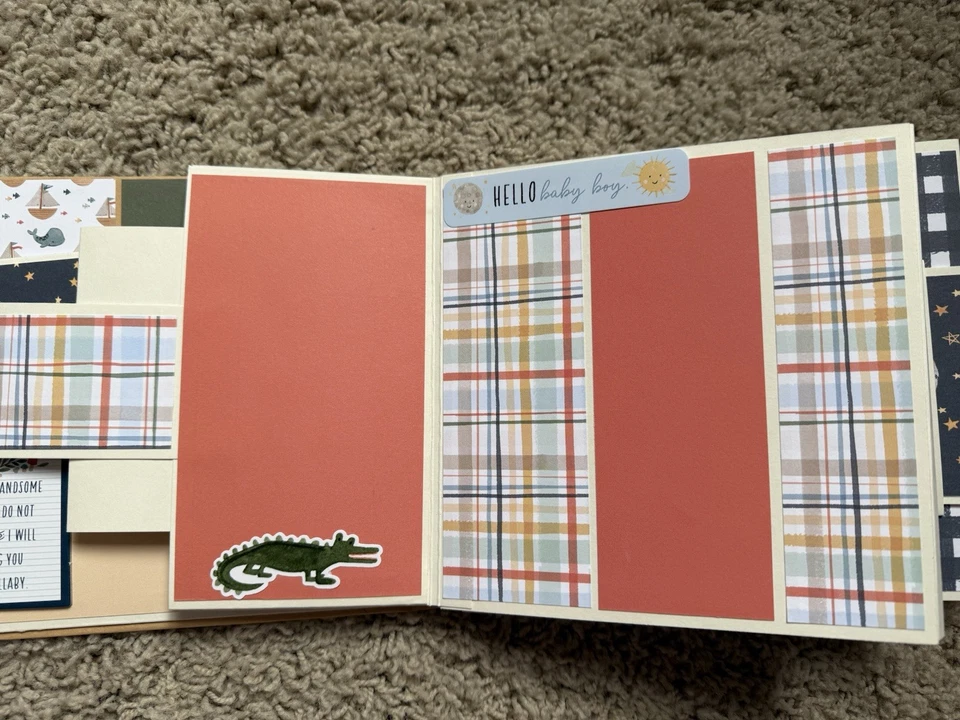 Scrapbook Handmade Baby Boy Mini Album Echo Park 6x6 - image 4 of 4