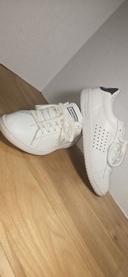 Le Coq Sportive White Leather Low Top Court 9 Trainers Retro  Size 7.5 Women
