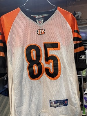 Vintage Reebok Stitched Bengals C.JOHNSON #85 White Jersey Size 50 OCHO CINCO