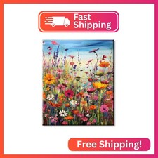 88iiAii Paint by Numbers Kit for Adults Beginner, Painting by Number Flowers wit