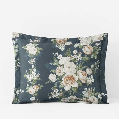 Blooming Melody Reversible Premium Smooth Wrinkle-Free Sateen Sham - Green Mu...