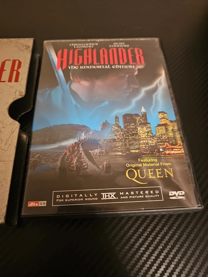 2002 Highlander The Immortal Edition Box DVD w/Queen Companion CD TIN CASE COMPL Foto 3 de 4