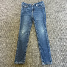 Wonder Nation Girls Skinny Jeans Medium Wash Blue Adjustable Waist Size 10