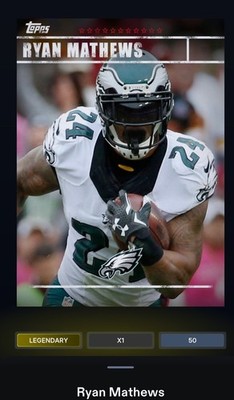 2015 Topps NFL Collect DIGITAL 2015 Ryan Mathews  Legendary Eagles /50cc