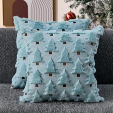 Christmas Pillow Covers 18x18 inch Set of 2 18" x 18" Pack of 2 Blue