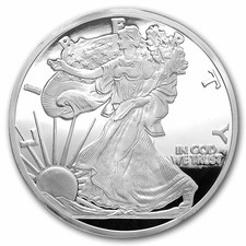 5 oz Silver Round - Walking Liberty 76.49 per troy oz