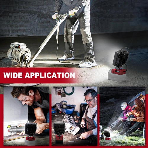 Portable LED Work Light for Milwaukee 18V Battery, 60W 6000LM Cordless Flashl... - Picture 7 of 8