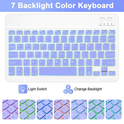 Funda Teclado Retroiluminada con Ratón para Samsung Galaxy Tab A9+ / A9 Plus 11 Pulgadas... - Imagen 4 de 8