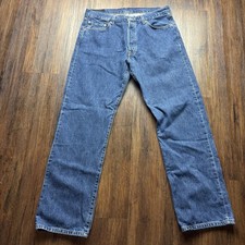 Levi's 501xx Men's Jeans Blue Straight Button Fly Size 36x32 100 Cotton