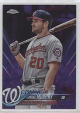 2018 Topps Chrome Purple Refractor 36/299 Daniel Murphy #196 yf0