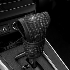 Bling Auto Gear Shift Knob Cover, Car Knob Gear Stick Protector, Sparkly-Black