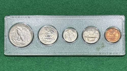 1944 US Coin Set - Whitman - Nice Coins - 90% Silver 50C, 25C, 10C Take a look! - Picture 2 of 8