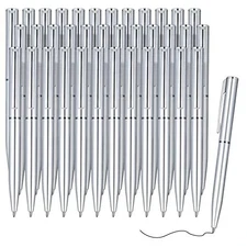  36 Pcs Small Ballpoint Pen Mini Pens Bulk 4 Inch Short Small Pens Silver