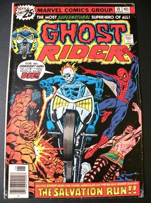 Ghost Rider #18 Newsstand Spider-man Hercules Thing Black Widow 1976