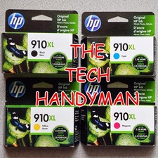 4-PACK HP GENUINE 910XL BLACK  COLOR INK RETAIL BOX OFFICEJET 8010 8020e