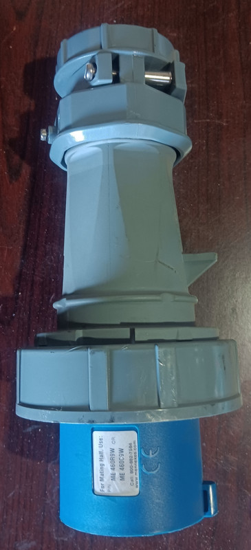 MENNEKES ME 460P9W-1109 60A 3-Phase 250V Pin & Sleeve Watertight Plug Connection