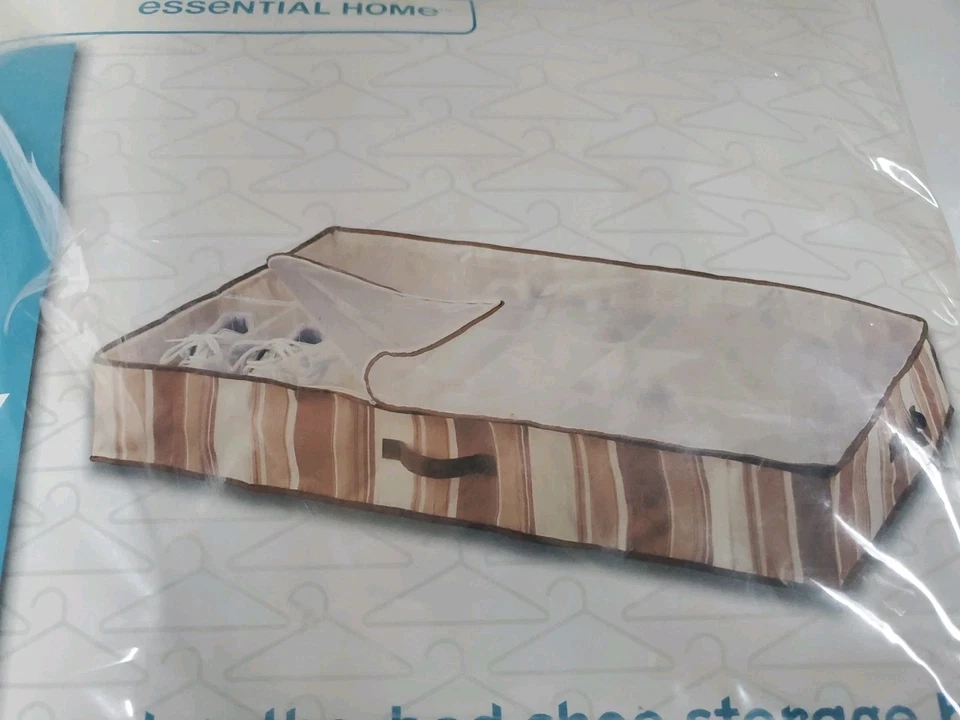 16-Compartment Sturdy Canvas Material Under-bed Shoe Organizer With Handles NIB - Image 4 of 4