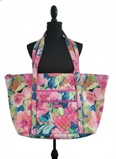 Vera Bradley Cotton Tote Bag Floral Pattern