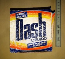 SCATOLA CARTONE DETERSIVO VUOTA DASH LIQUIDO FORMATO MONODOSE PALLA VINTAGE 1991
