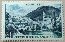 5D1-Timbre France YT 976 neuf * année 1954 "lourdes"