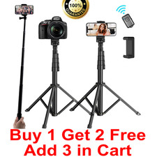 Universal 62-inch Selfie Stick Tripod Stand for Cell Phone with Bluetooth Remote