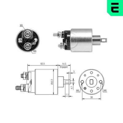 ERA Magnetschalter Starter ZM3710 12V 52,2mm für FORD KA RU8 FIAT PANDA CLASSIC