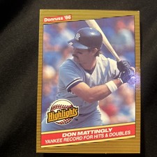 1986 Donruss Highlights Don Mattingly Baseball Card #53 Yankees Centered & Sharp