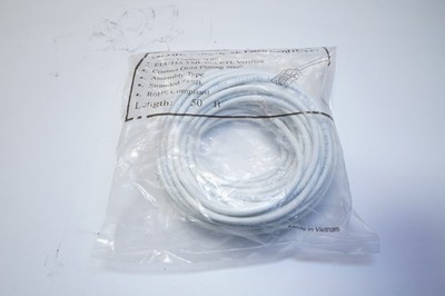 New 50Ft 350 MHz Category 5E Patch Cord (UTP) Contact Gold Plating 50u'' 568B