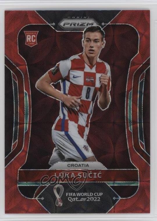 2022 Panini Prizm World Cup Qatar Choice Red Prizm Luka Sucic Luka Sučić #62 nd3