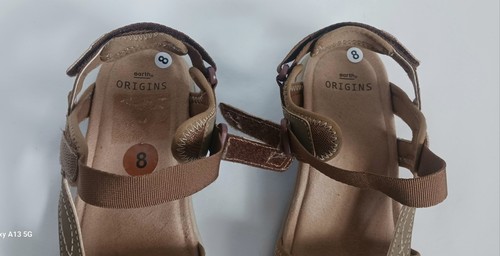 Earth Origins Shayla Sandals Women's 8 Brown Tan Adjustable Comfort Sling Shoes - Picture 12 of 15