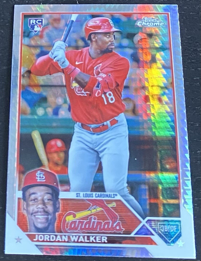 2023 Topps Chrome Jordan Walker Prism Refractor #209 Cardinals
