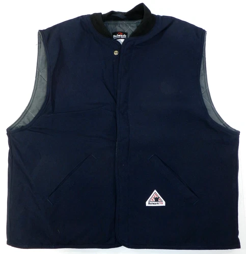 Bulwark FR fire resistant Protective Apparel Vest Size 3X navy blue (nn87) - product listing photo