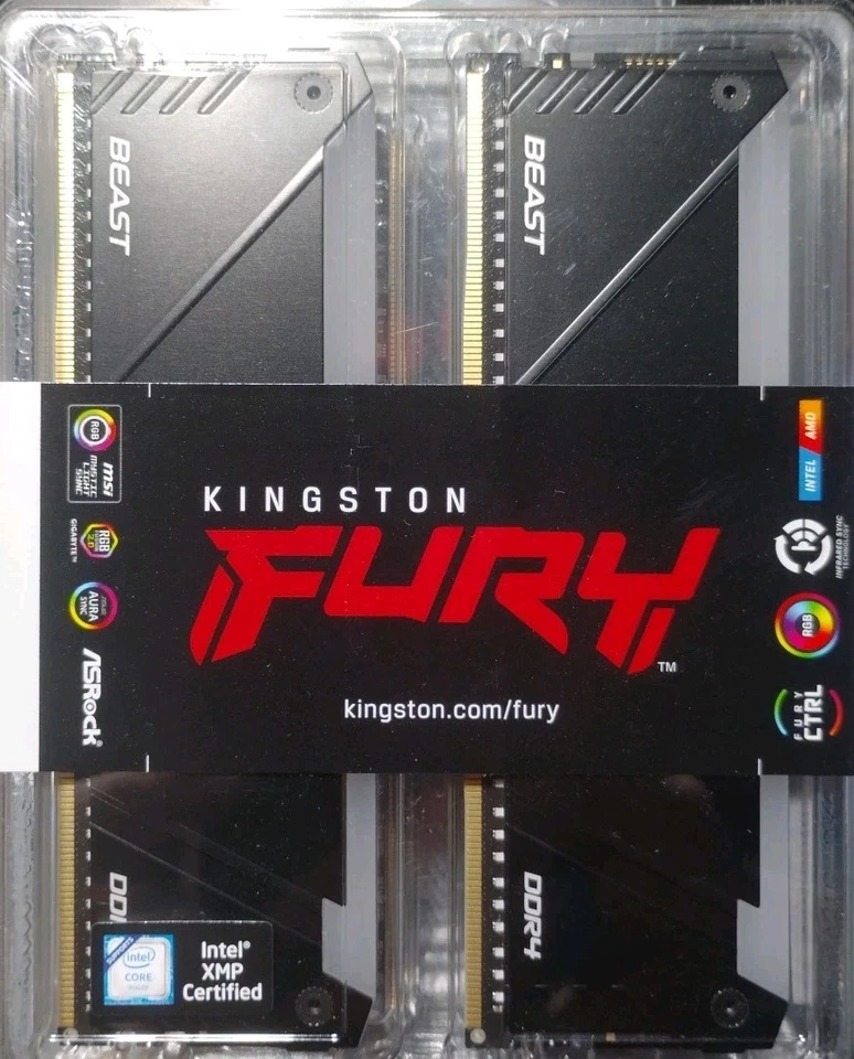 Kingston FURY Beast 32GB (2 x 16GB) 288-Pin PC RAM DDR4 3200 (PC4 25600) Desktop - Image 2 of 3