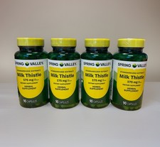 Spring Valley Standardized Extract Milk Thistle 175mg 90ct each 4 Bottle Bundle