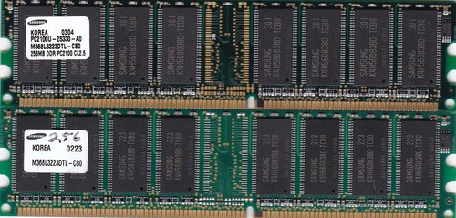 512MB 2x256MB PC-2100 DDR-266 SAMSUNG M368L3223DTL-CB0 HP 175924-001 MEMORY DDR1 - Picture 3 of 5