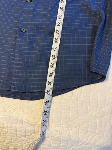 Crazy Horse Dress Shirt. Blue/Beige Check. Size Large. - Picture 8 of 10