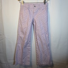 Art Class Wide Leg Stretch Canvas Pant Lavender Size 12 Heart Print Casual A2