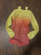 Weissman Dance Competition Costume Avro Jazz Leotard youth Size IC 6-7 Good