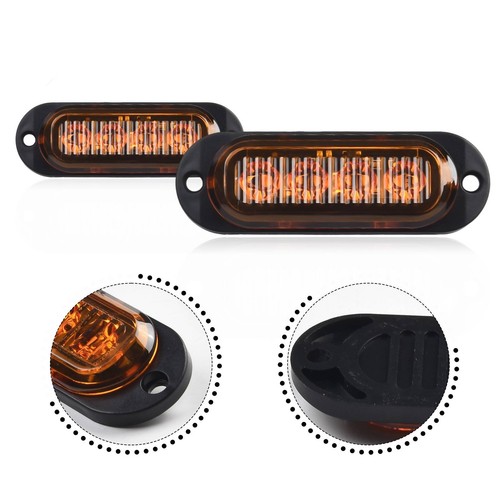 Highly Visible Yellow LED Side Marker Lights for Truck Trailer Pack of 2 - Picture 12 of 12