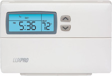 Pro Programmable Thermostat for Home Use; 1 Heat, 1 Cool
