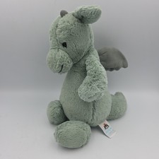 Jellycat London Bashful Dragon Plush Sage Green Stuffed Animal Toy 9"