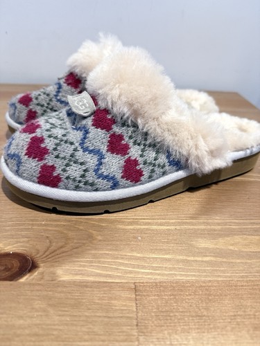 UGG cosy knit slippers, heart print pattern, size uk 6.5 EU39 - Bild 5 von 17
